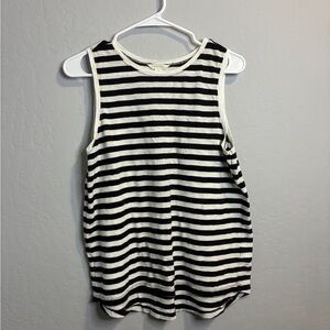 Caslon Navy and White Striped Top